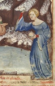 Snowball fight c. 1390-1400.