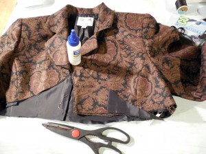 Corset and Jacket project - Shaping the Jacket, Making it symmetrical