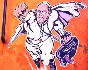 Pope Superman Mural