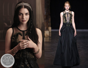 Mary from Reign in Black Dress
