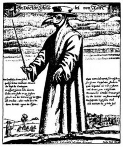 Plague doctor in mask