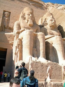 Two statues of Ramesses at Abu Simbel