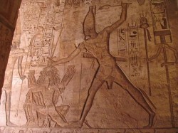 Ramessess II vanquishing in enemies