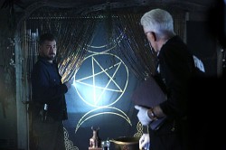 Giant triple moon and pentagram on CSI episode