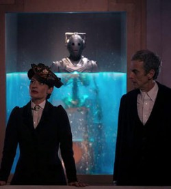 Cyberman being revealed in "Dark Water" on Dr. Who